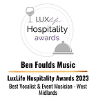 Luxlife Hospitality Awards 2023 - Best Vocalist & Event Musician (West Midlands)