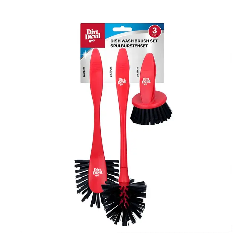 Dirt Devil Dish Wash Brush Set – 3 Piece Cleaning Bundle