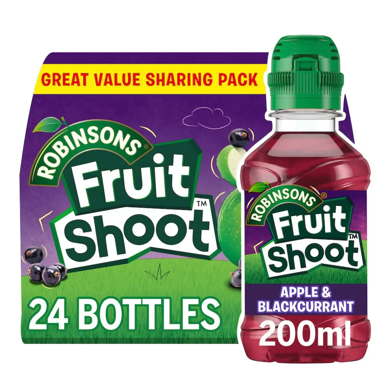 Fruit Shoot Apple & Blackcurrant, 200 ml (Pack of 24) - BBE:11/26
