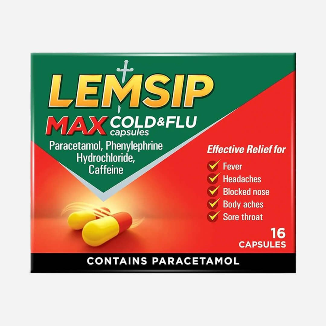 Lemsip Max Cold & Flu 16 Capsules - EXP:01/07/26