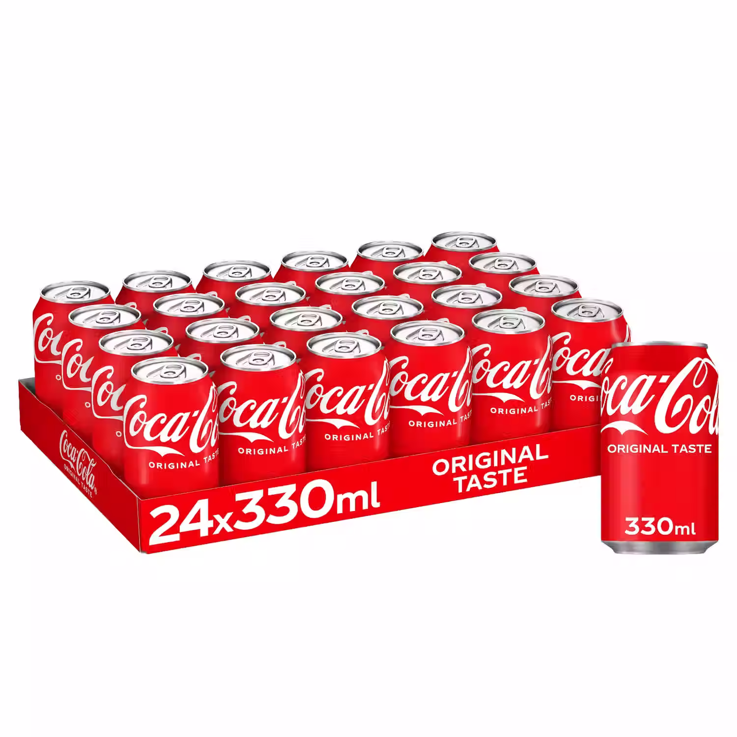 Coca-Cola Original Taste 24 x 330ml Cans - BBE:08/08/26