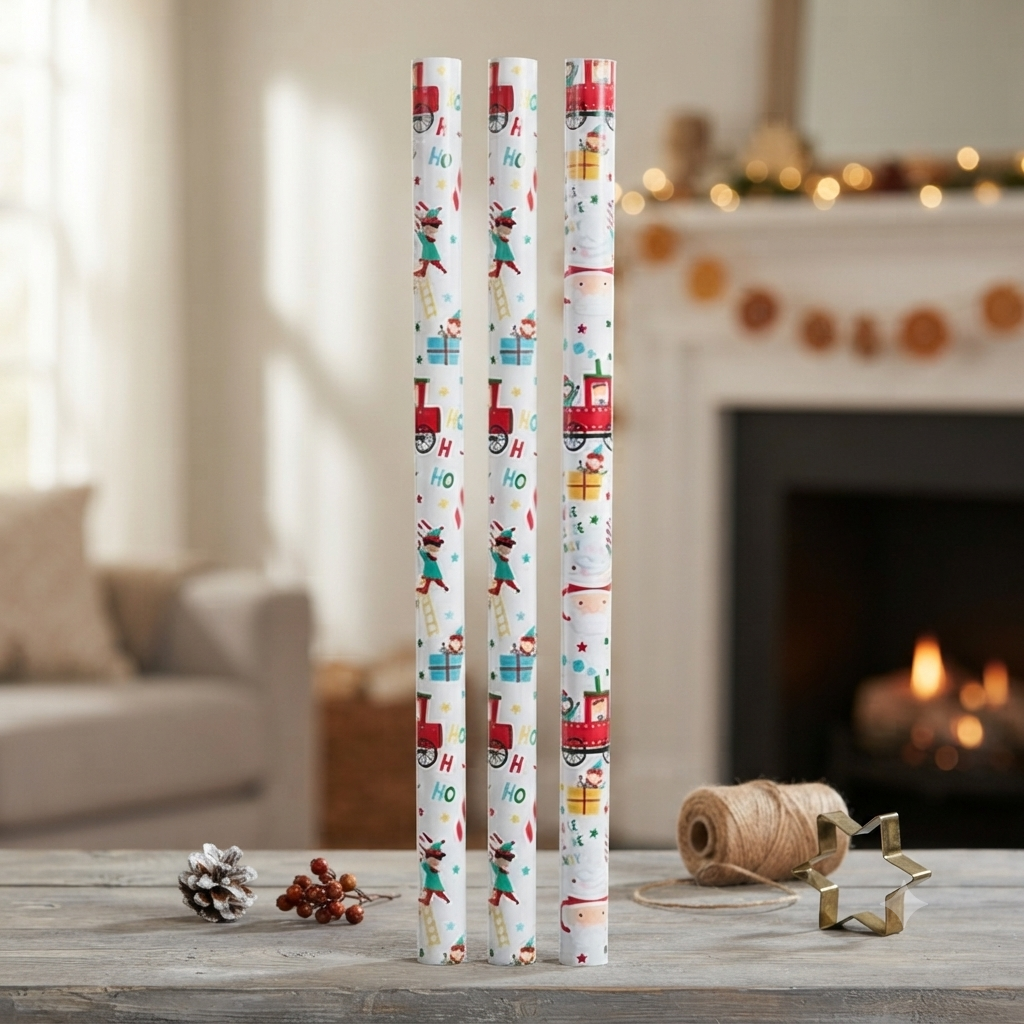 The Spirit Of Christmas Elf workshop wrap 3 rolls of 5M x 70cm