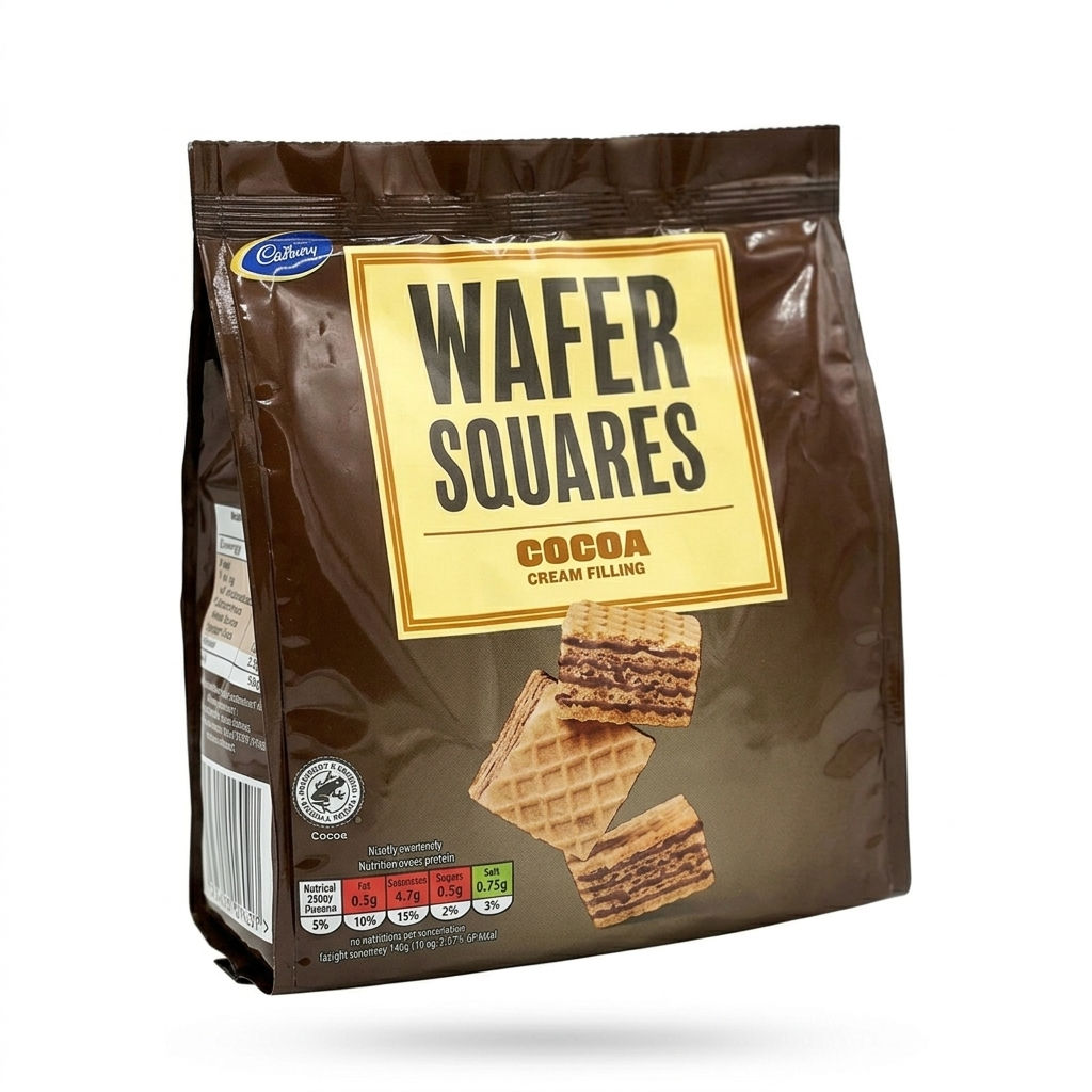 Belmont Wafer Squares Cocoa Cream Filled  125G - BBE:20/08/27