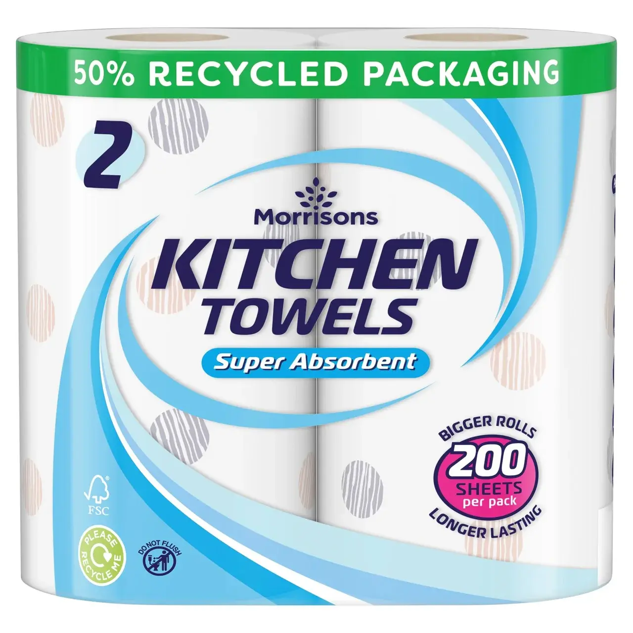 Morrisons 2 Double Kitchen Rolls