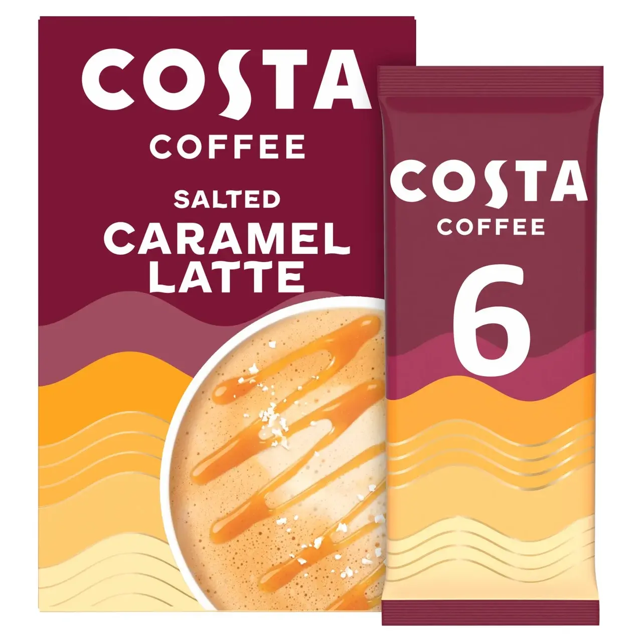Costa Salted Caramel Latte Coffee Sachets (x6 sachets) - BBE:05/01/27