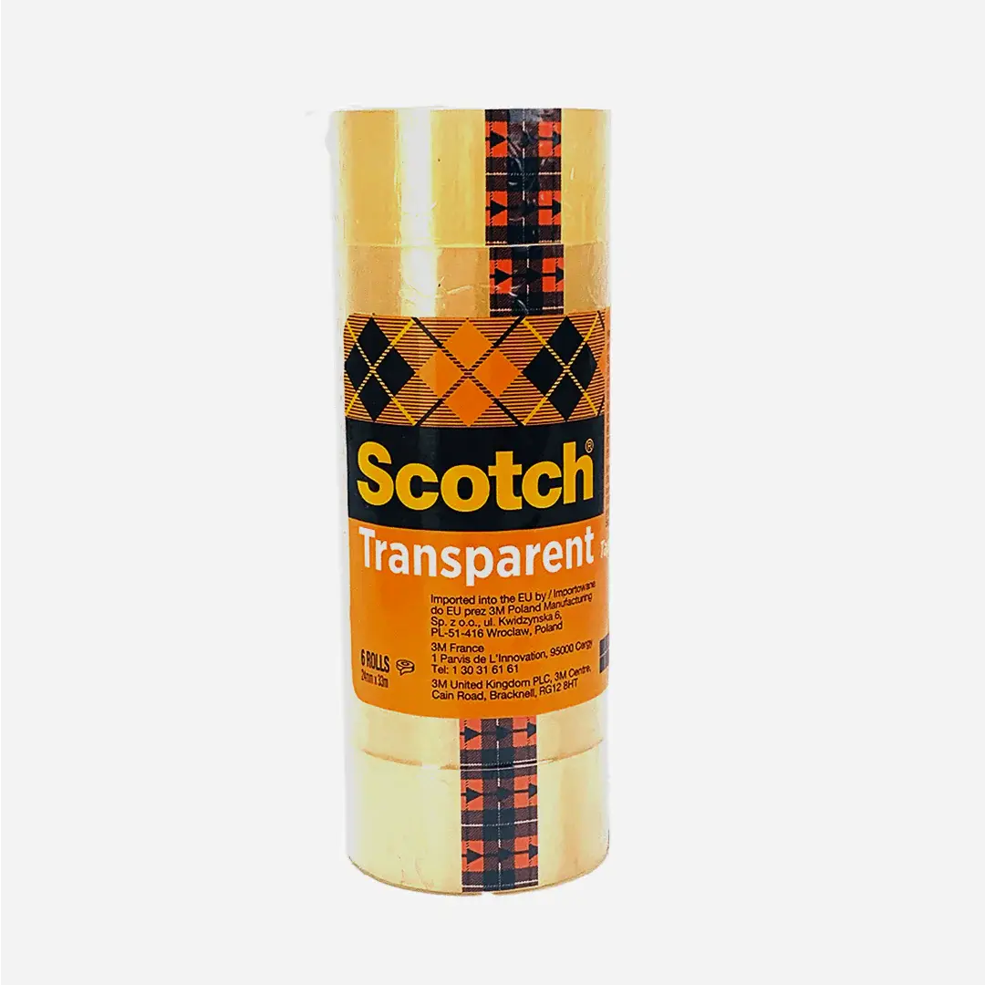 Scotch By 3M Transparent Sticky Tape Multipack 6 Rolls