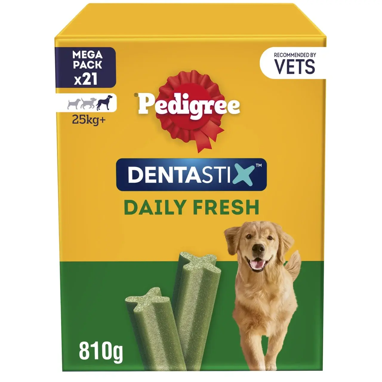 Pedigree Dentastix Fresh Adult Large Dog Treats 21 x Dental Sticks -BBE:03/09/26