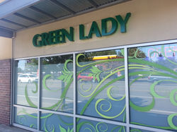 green Halo Lit channel letters