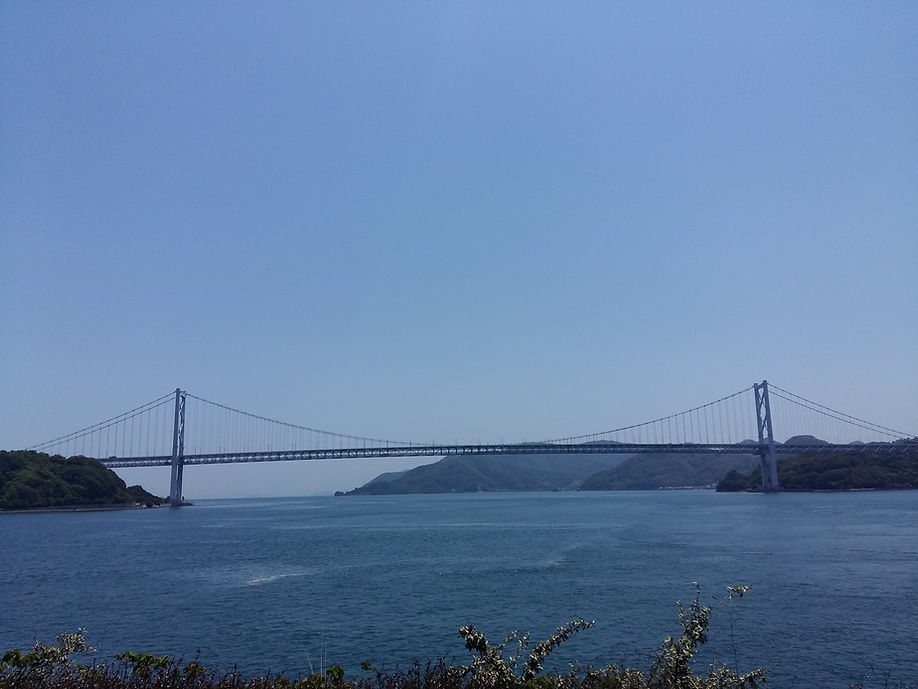 Suspension bridge on the Shimanami Kaido Way - Cycling