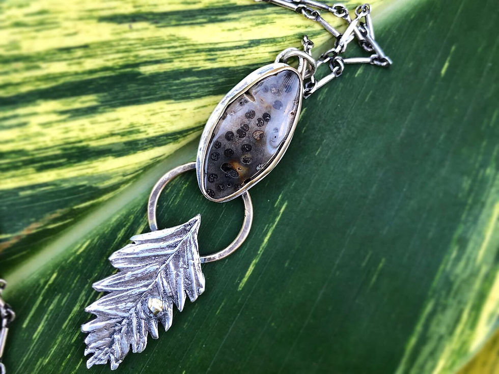 Thumbnail: The Petrified Palm Wood + Cypress Necklace