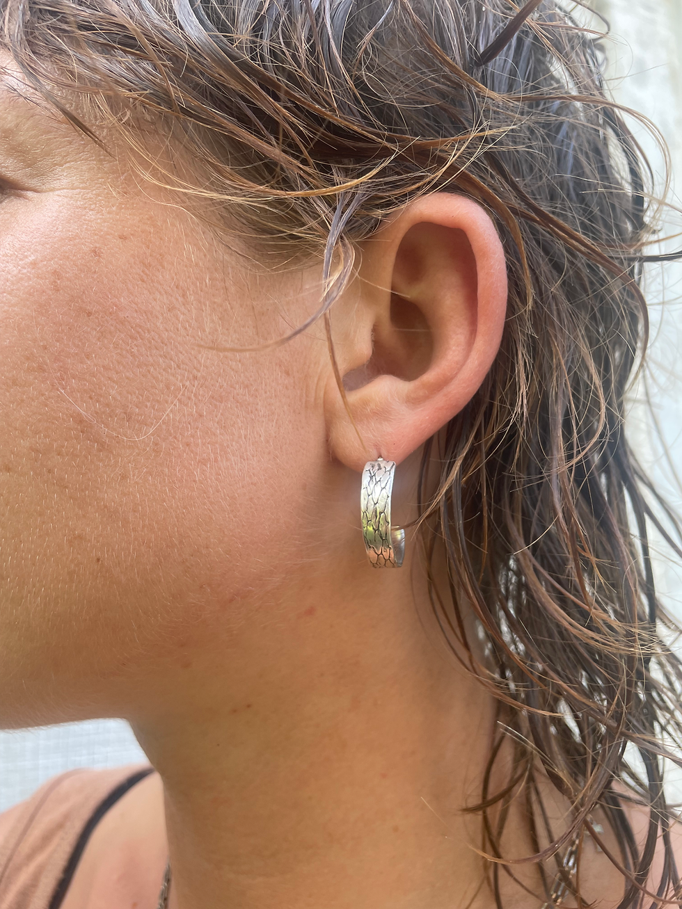 Thumbnail: Snakeskin Stud Hoops