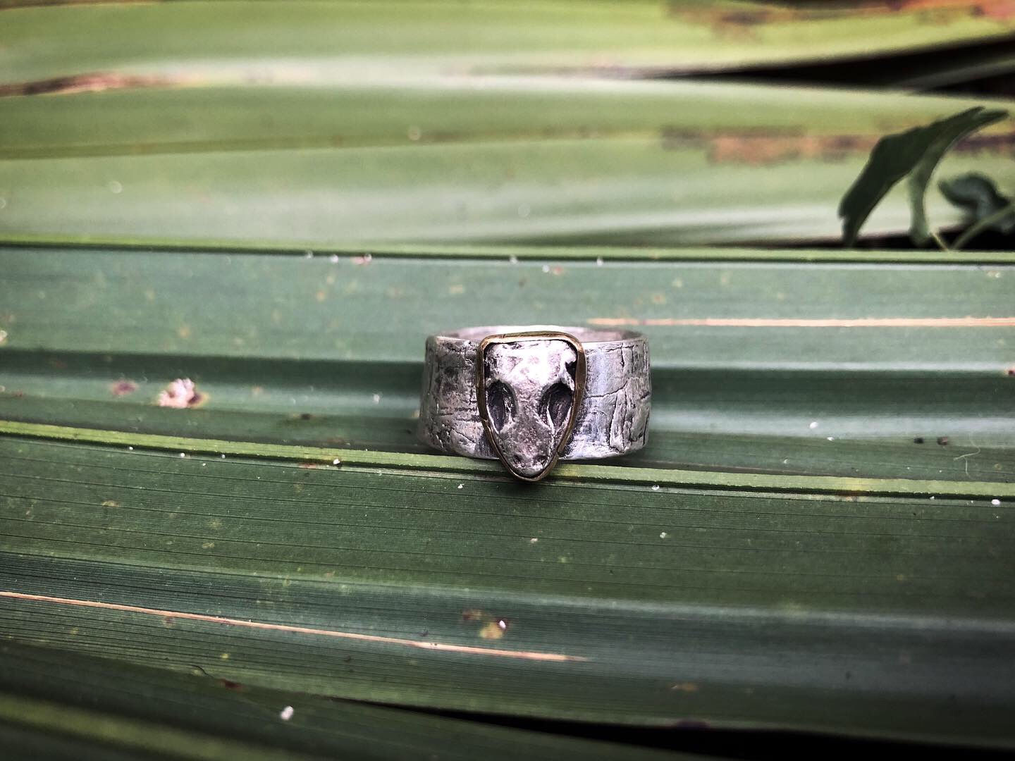 The Cypress + Anole Skull Ring