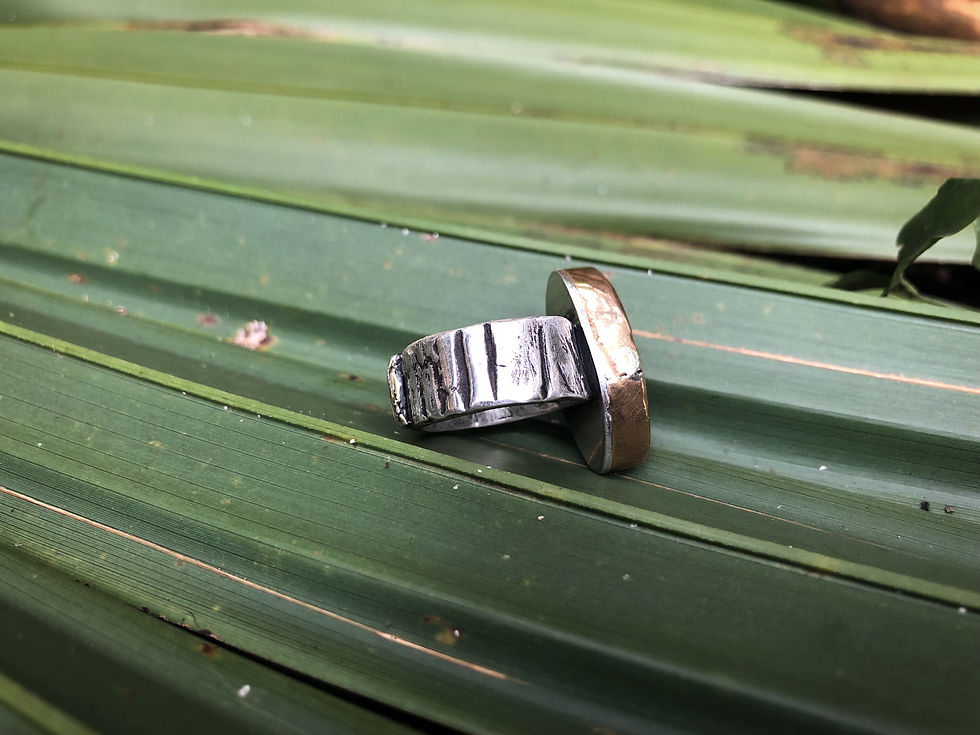 Thumbnail: The Alligator + Petrified Palm Wood Ring