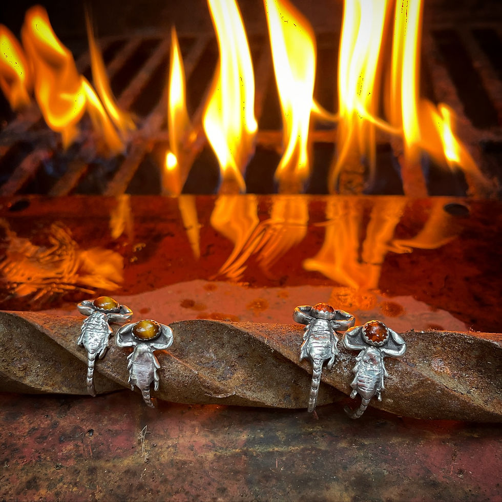 Thumbnail: The Golden Amber Scorpion Stud Hoop