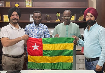 Mr. Parvinder Singh with happy clients from Togo