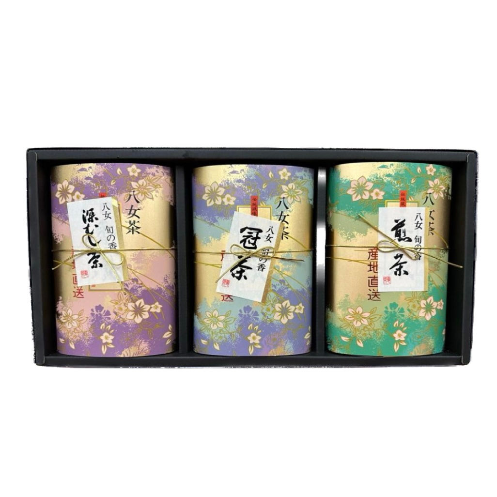 福壽園 八女茶 3個裝茶禮盒