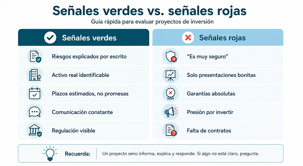 Señales verdes VS señales rojas
