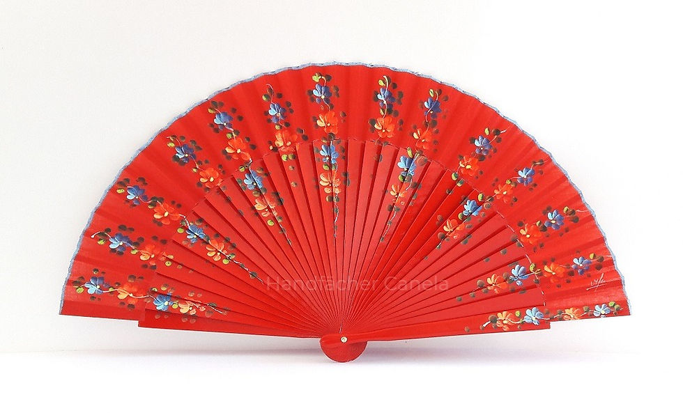 Blumen Fächer Carnaval bei Handfächer Canela