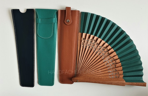 Ventaglio Spagnolo Artigianale In Legno E Cotone - Accessorio Moda Estivo Unisex, Piccolo Per Borsa - Foto 6