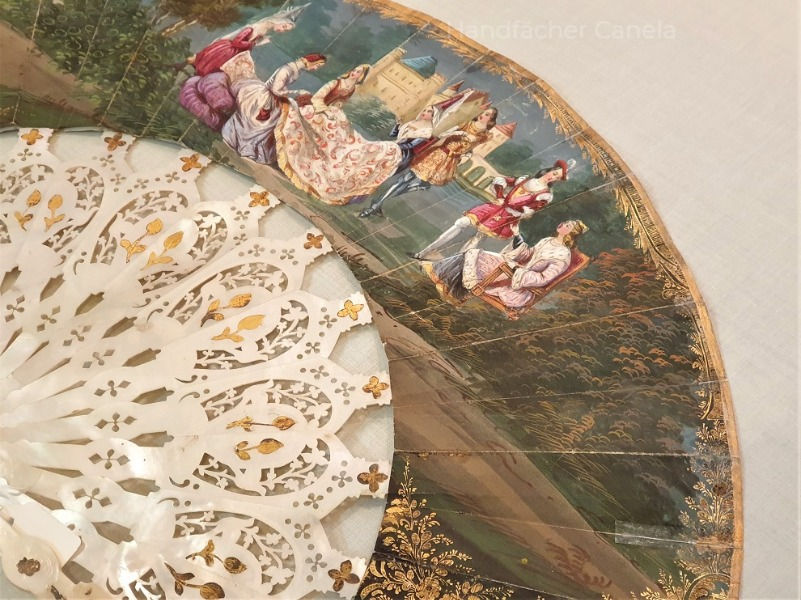 Miniatura: Antik Fächer Franz I & Eleonore von Österreich