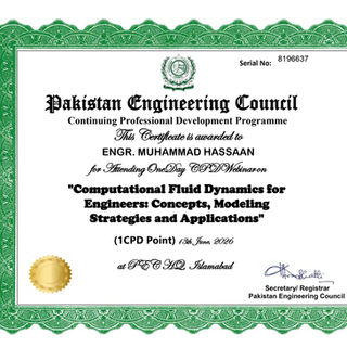 Computational Fluid Dynamics for Engineers Certificate - PEC Webinar - Muhammad Hassaan