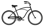 Black cruiser bike for Krakow bike tours