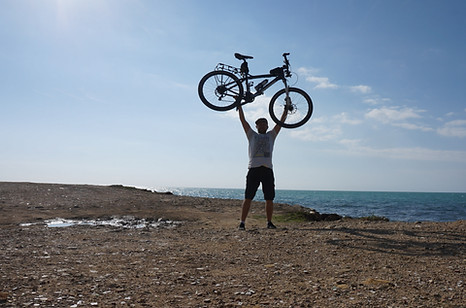 bike touring the coast