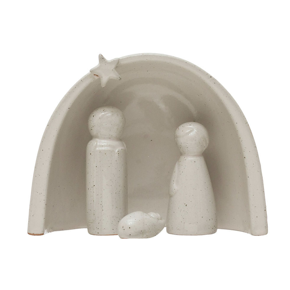 Stoneware nativity set