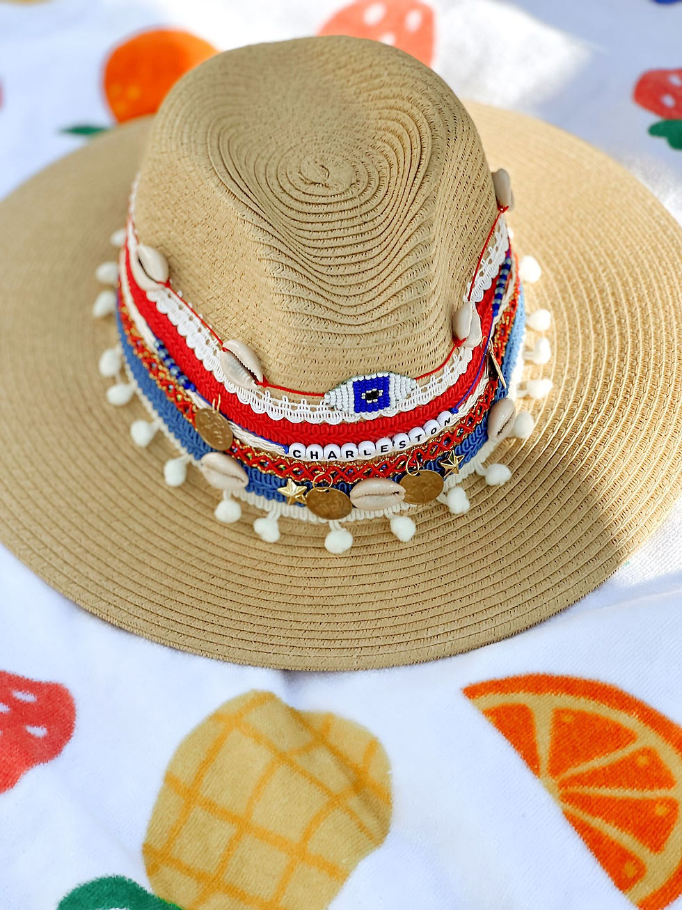 Thumbnail: Colombian styles hat beige with blue