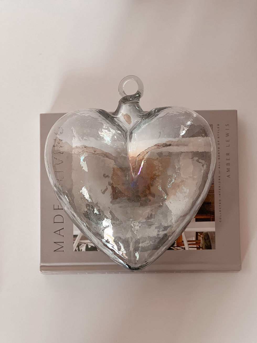 Thumbnail: Handmade heart  from blown glass big