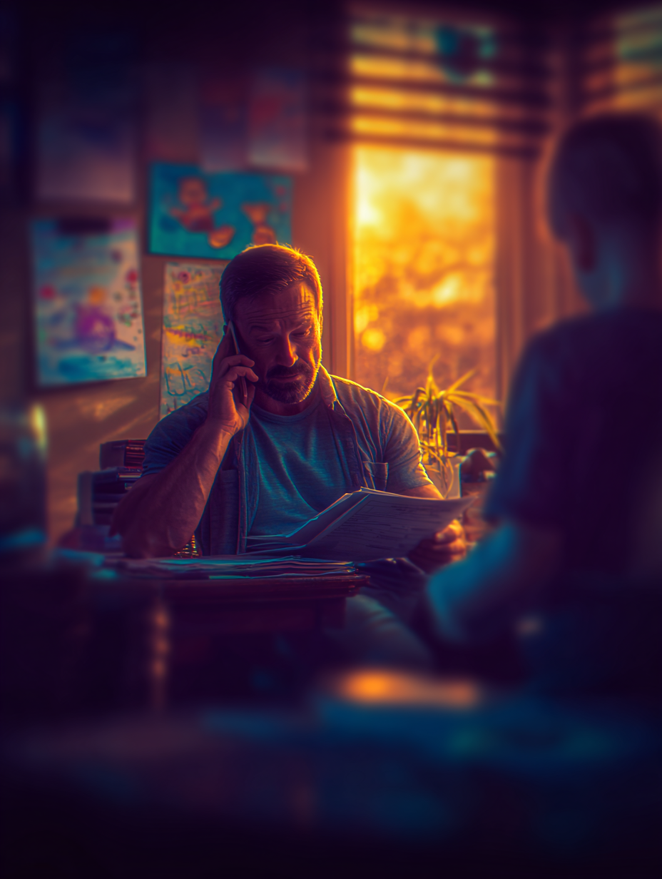 ministajazz_A_father_sitting_at_a_table_with_a_folder_and_a_p_01aa1945-18ec-4c2b-86cf-4dbd