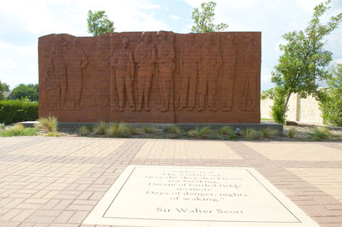 Rotating gallery image: Picture of sculpture titled Veterans Monument