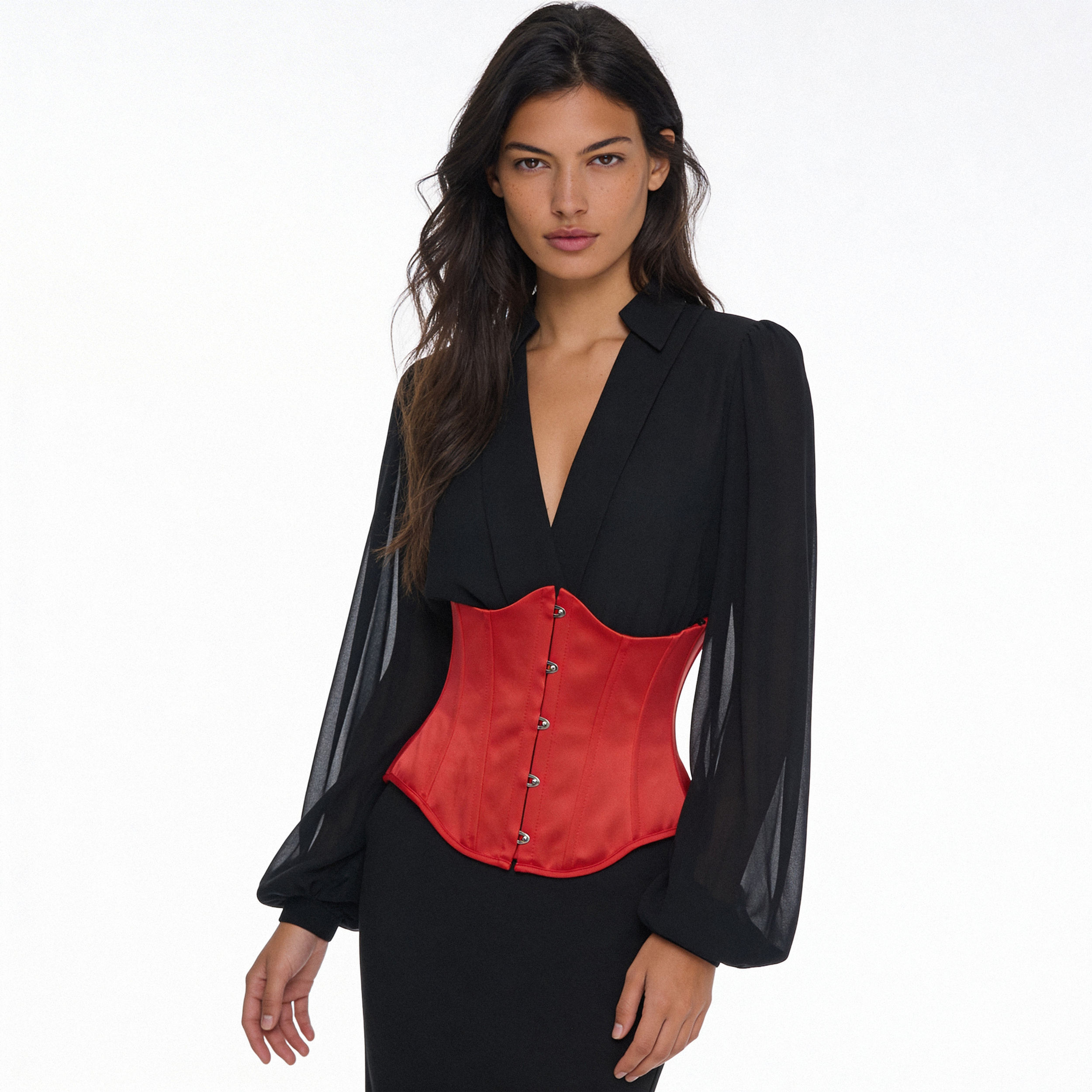 UNDERBUST ANNABELLE BASIC CZERWONY