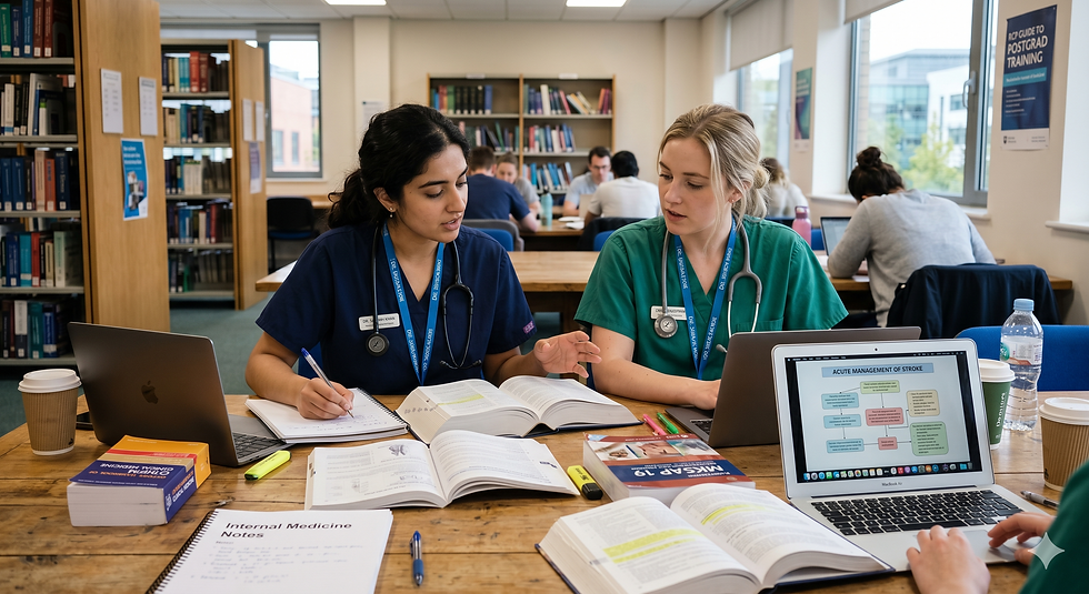 Junior doctors preparing for MRCP Part 1 obstetric medicine topics including VTE in pregnancy.