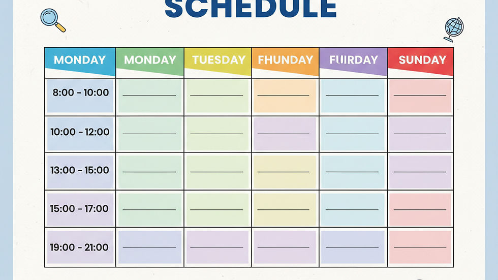 10-week MRCP Part 1 revision plan in tabular format