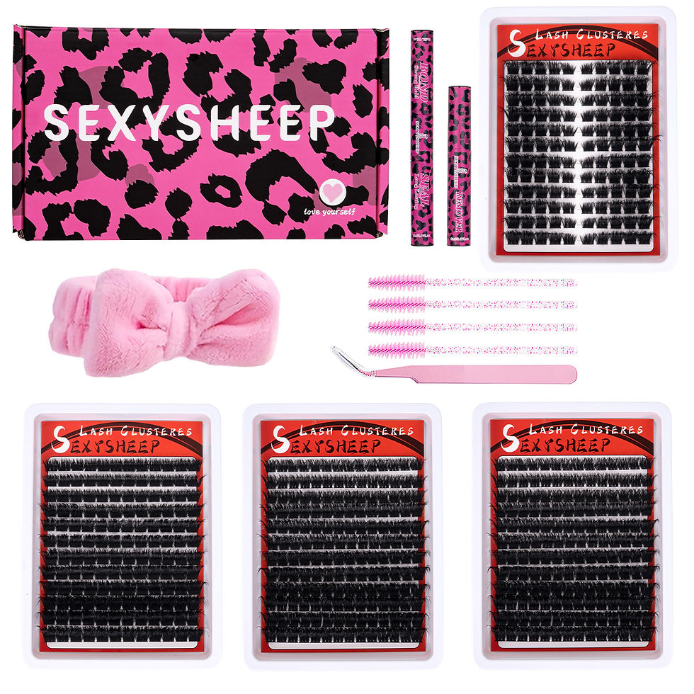 Thumbnail: DIY Individual Eyelash Extension Kit Thick Volume Lash Clusters D Curl with Bond