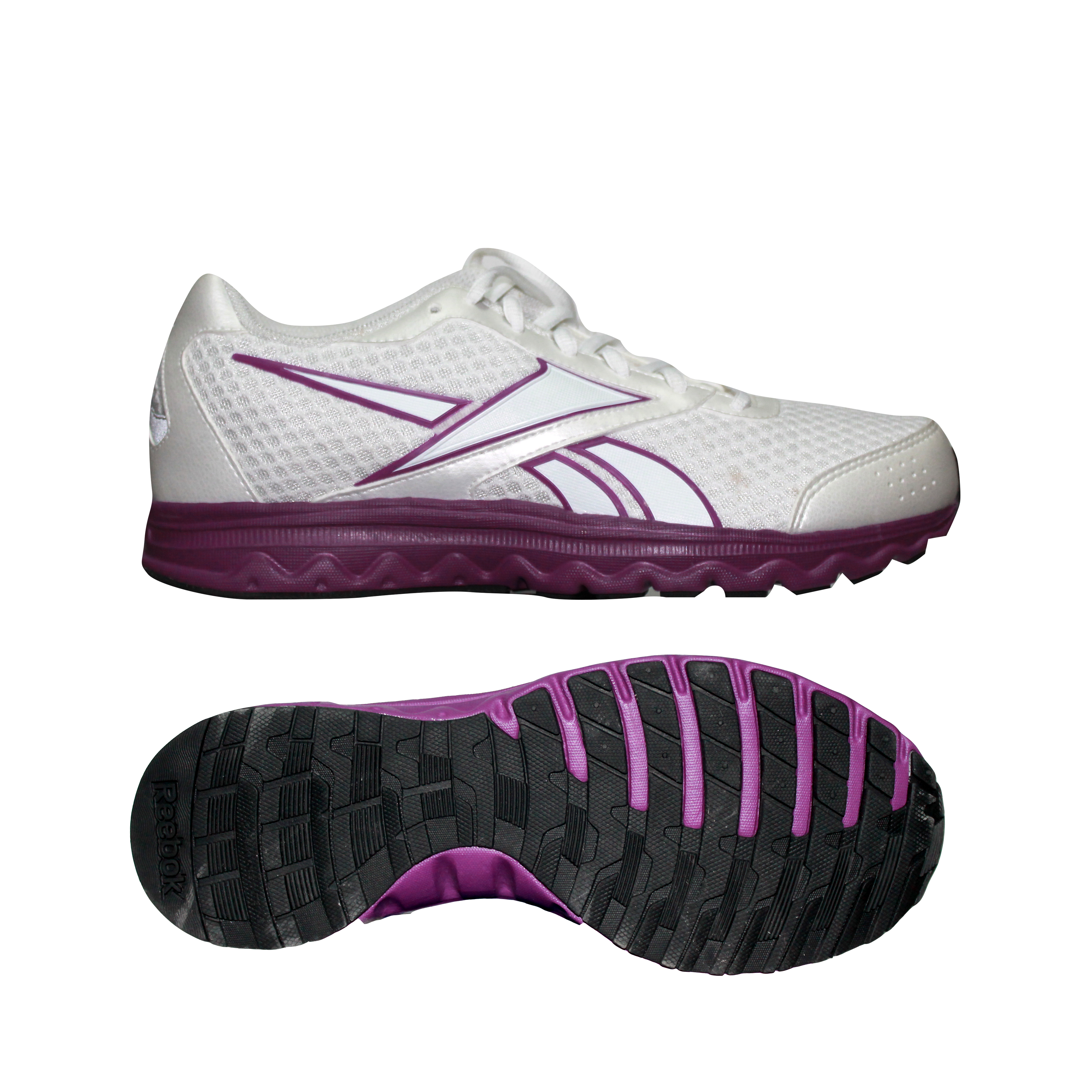 REEBOK WHITE/BLACK/AUBERGINE