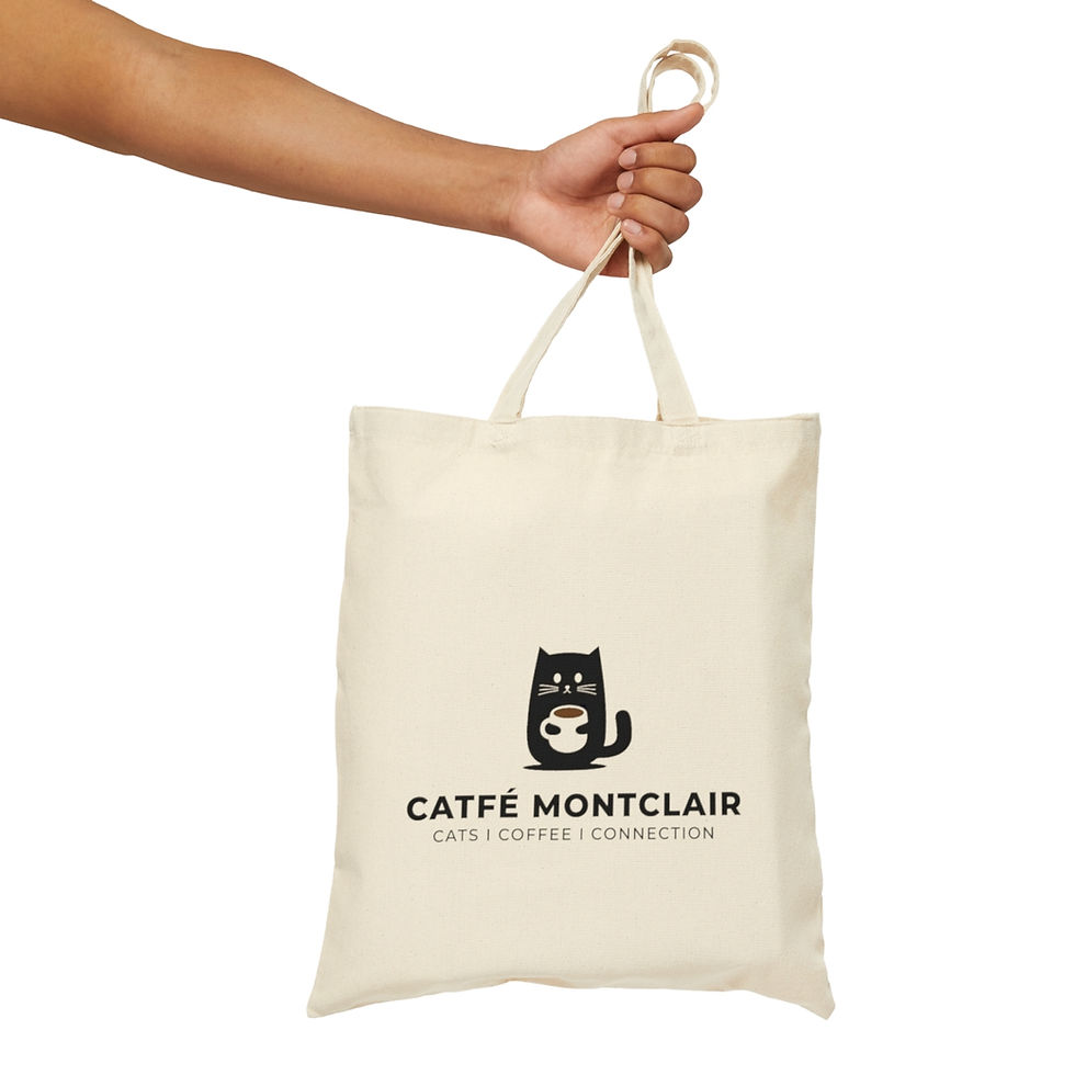 Thumbnail: Cat-tastic Cotton Canvas Tote Bag