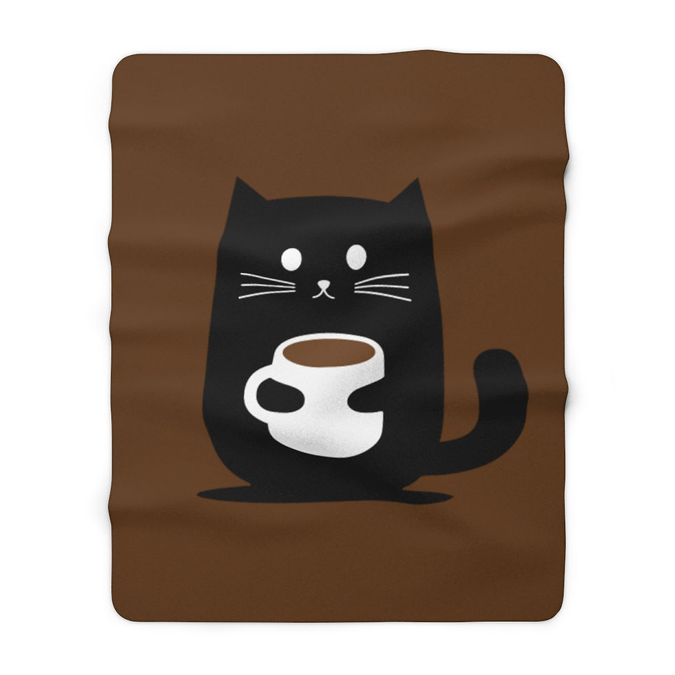 Thumbnail: Catfé Sherpa Fleece Blanket- 2 sizes 