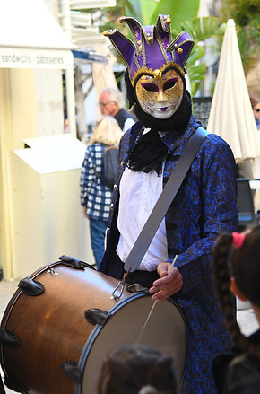 Spectacle, carnaval, venise, animation, troupe