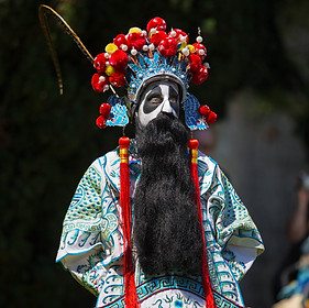 Spectacle, chinois, animation