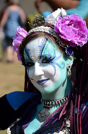 Spectacle, maquillage, face painting, fille maquillée