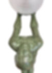Max Le Verrier, Paire de sculpture lampes Lumina, sculpture bronze