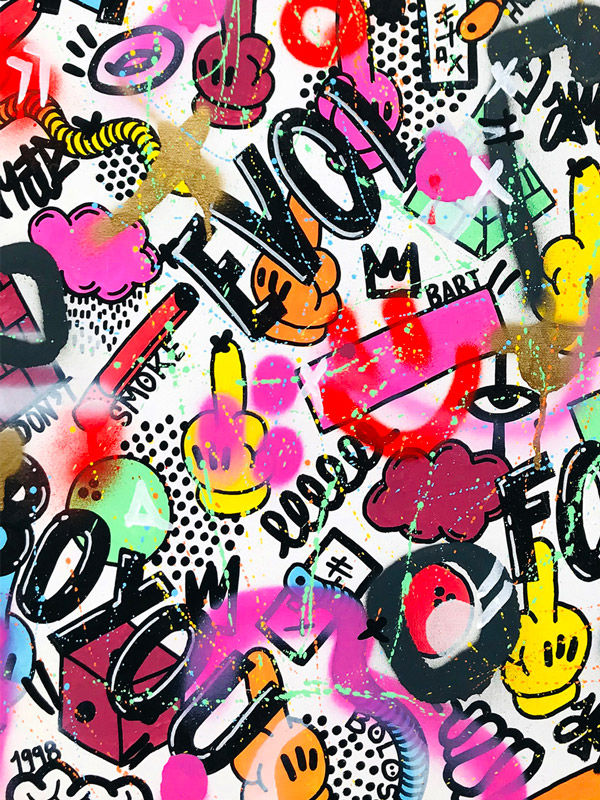 Flox Lamil Fok off color posca drawing french artist street art