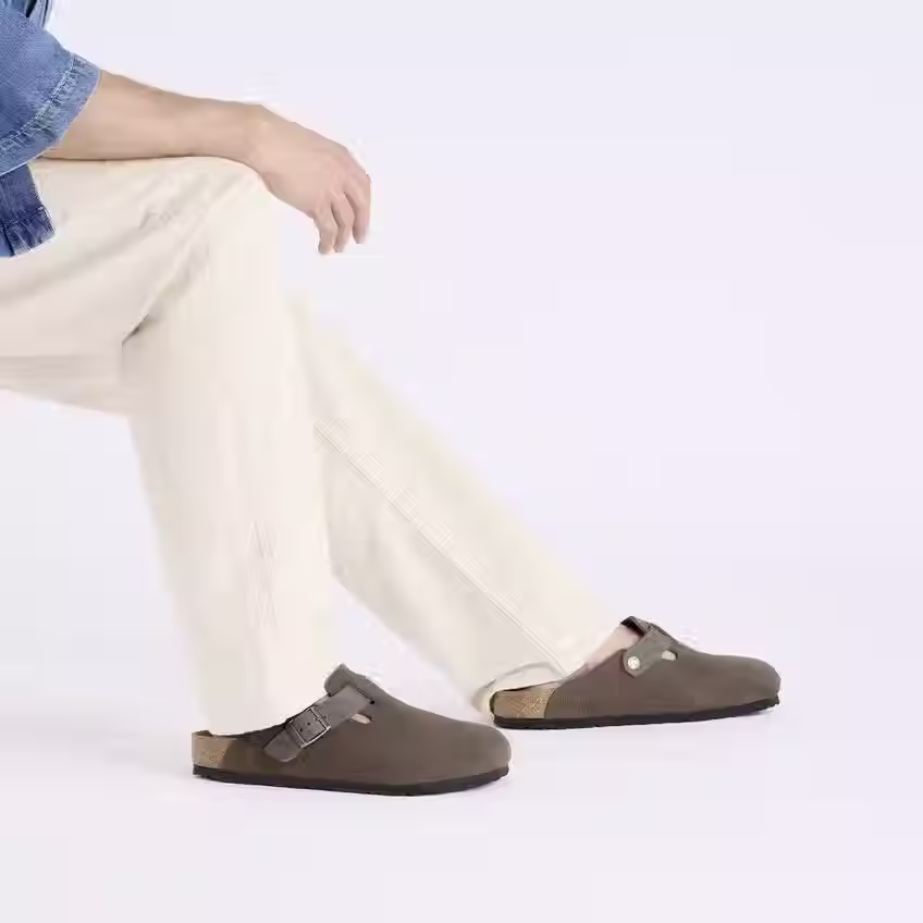 Thumbnail: Boston Concrete Gray Suede Clog