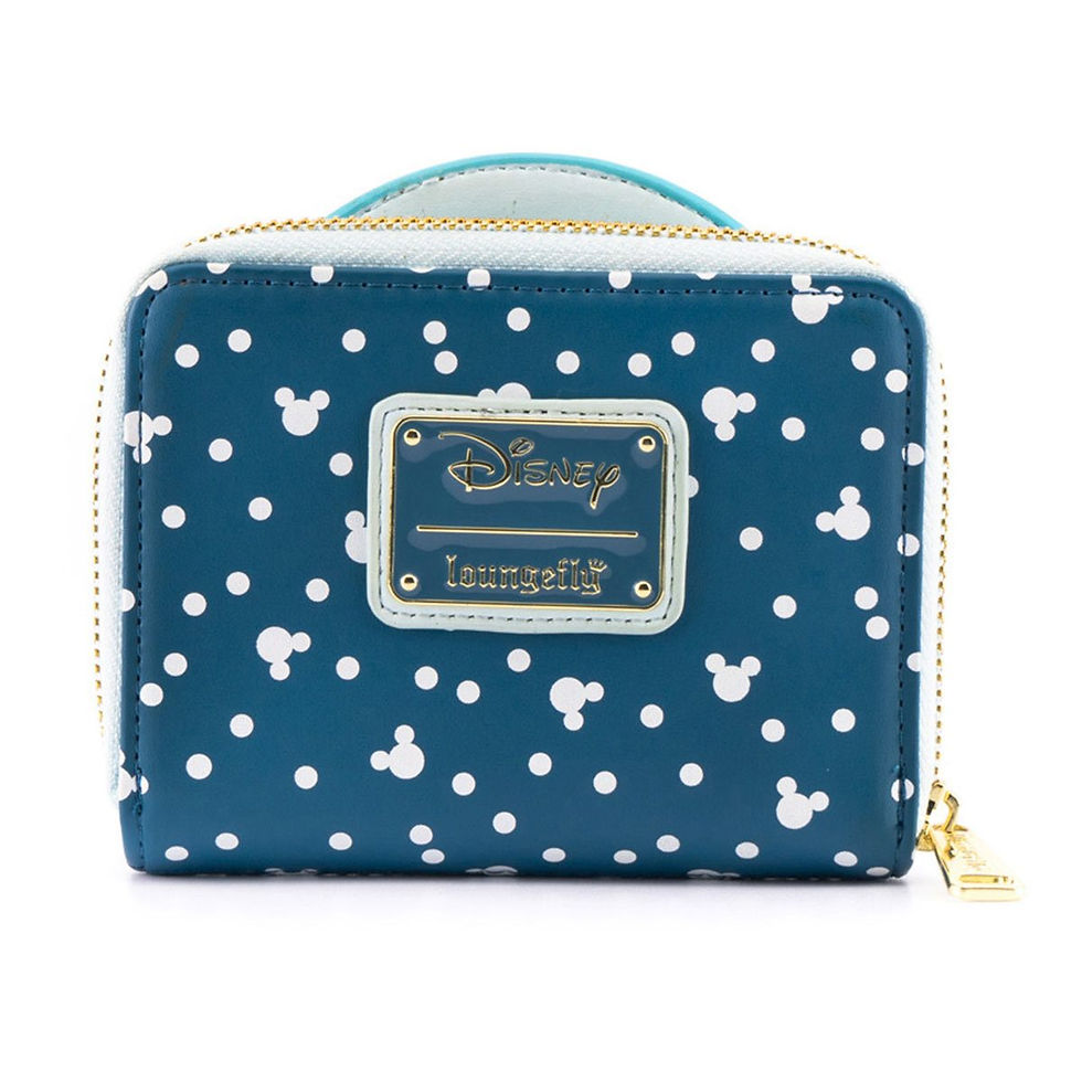 Thumbnail: Disney Snowman Mickey and Minnie Mouse Snow Globe Zip-Around Wallet