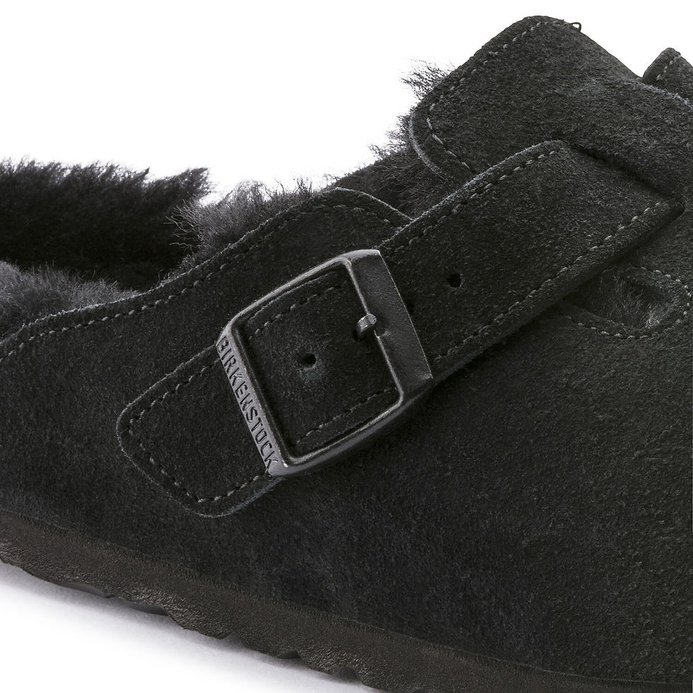 Thumbnail: Boston Black Suede w/Shearling Fur