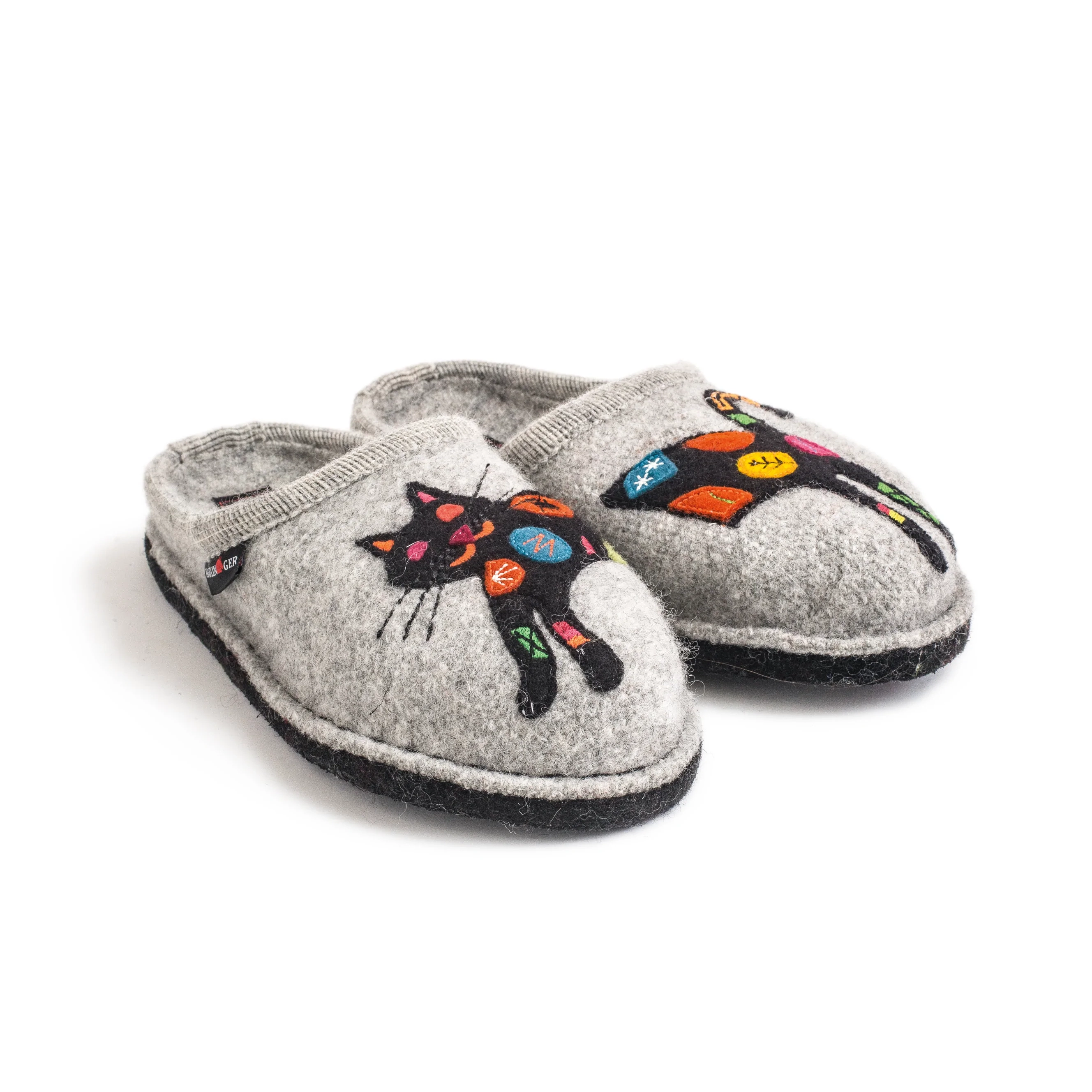 Haflinger AR Sassy Kitty Slipper Silver