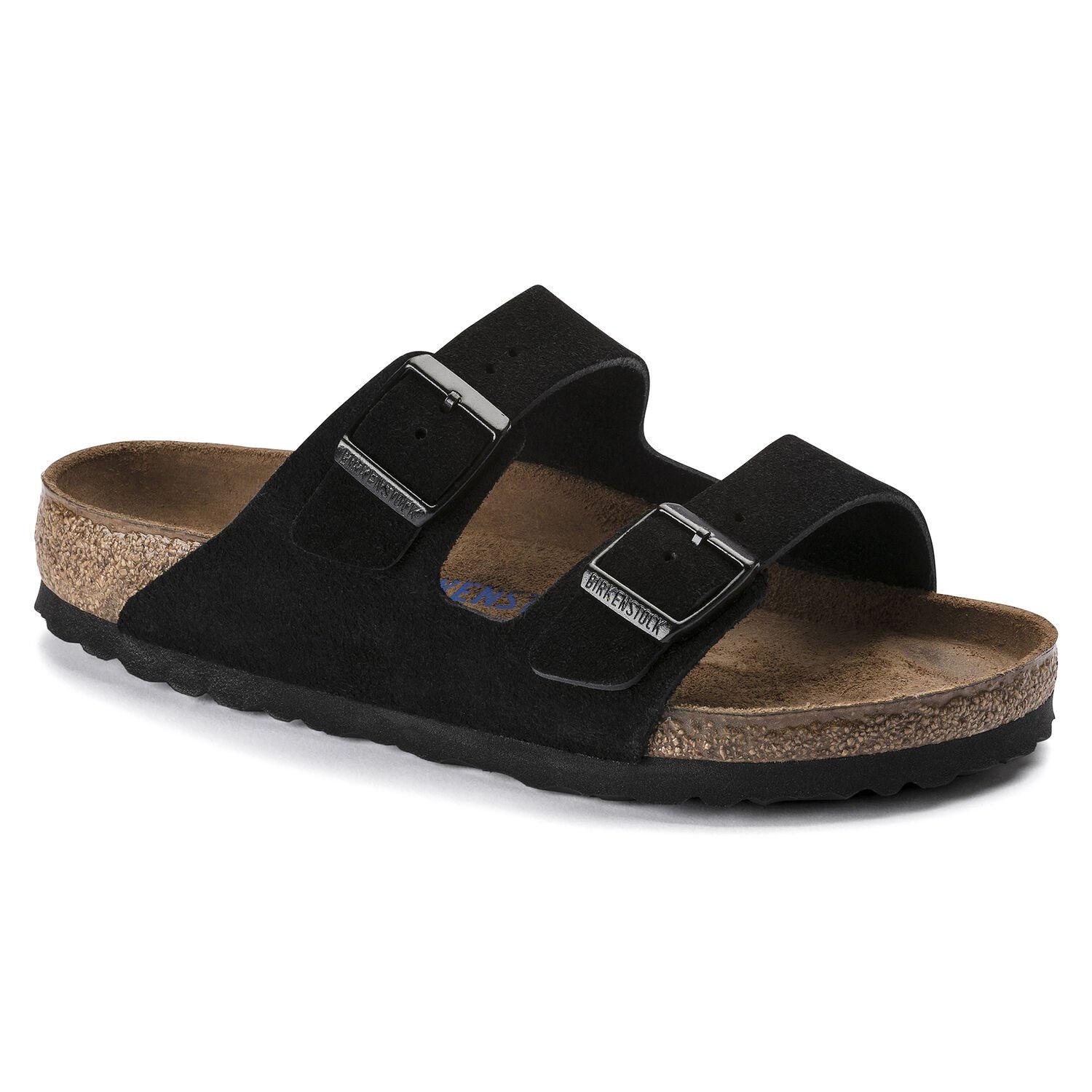 Arizona BLACK Suede SOFT FOOTBED