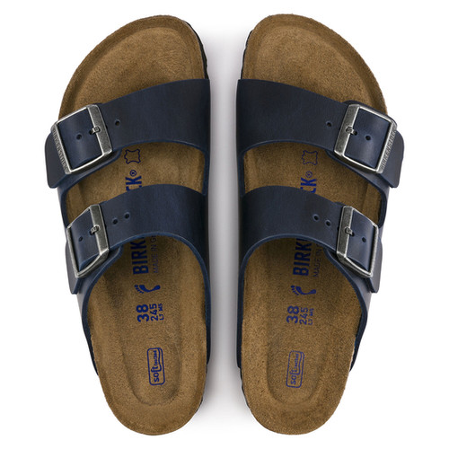 Arizona Navy Blue Oil Soft Footbed Leather | Fox Valley Birkensto